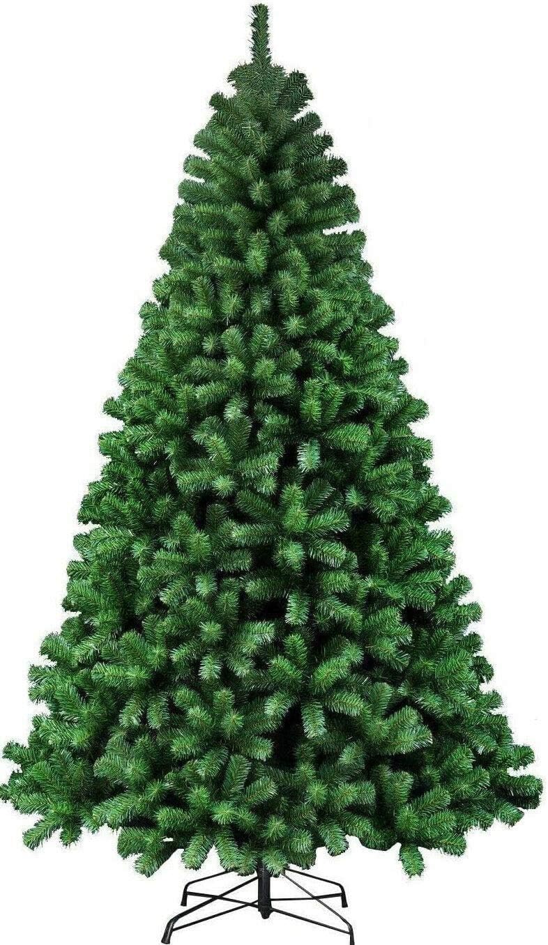 Abaseen 7ft Artificial Christmas Tree Xmas Pine Tree with 1200 Tips Solid Metal Legs Perfect for Indoor and Outdoor Holiday Decoration