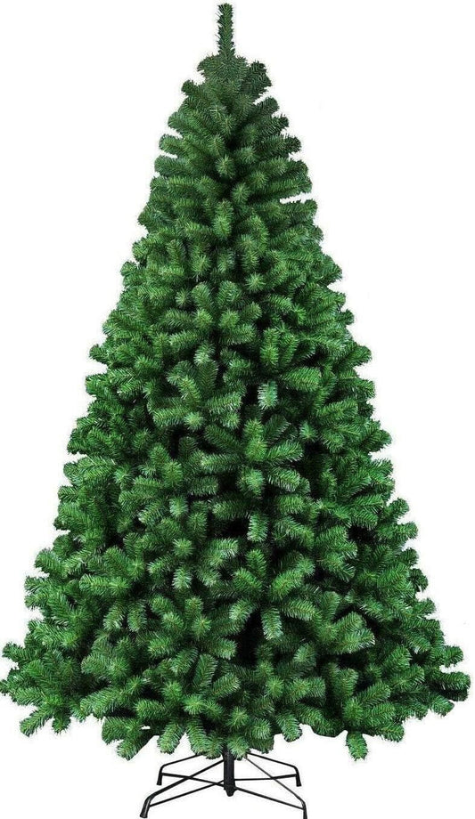 Abaseen 7ft Artificial Christmas Tree Xmas Pine Tree with 1200 Tips Solid Metal Legs Perfect for Indoor and Outdoor Holiday Decoration