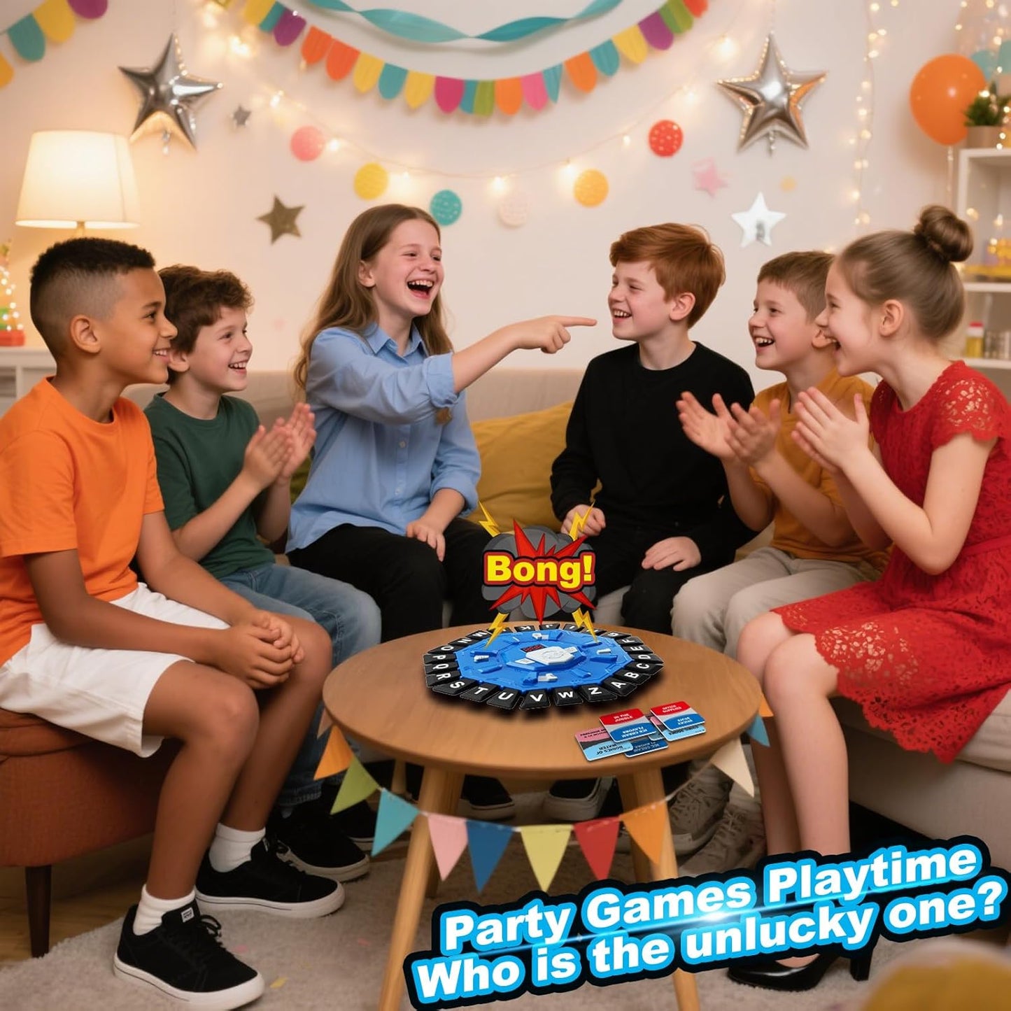 Word Game Family Board Games for Kids & Adults with 2 Modes,220 Topic Categories 24 Letters Pressing Game,Fun Fast-Paced Puzzle Games for Boys Girls Age 3+, 2-8 Players,Christmas & Birthday Gifts,Blue