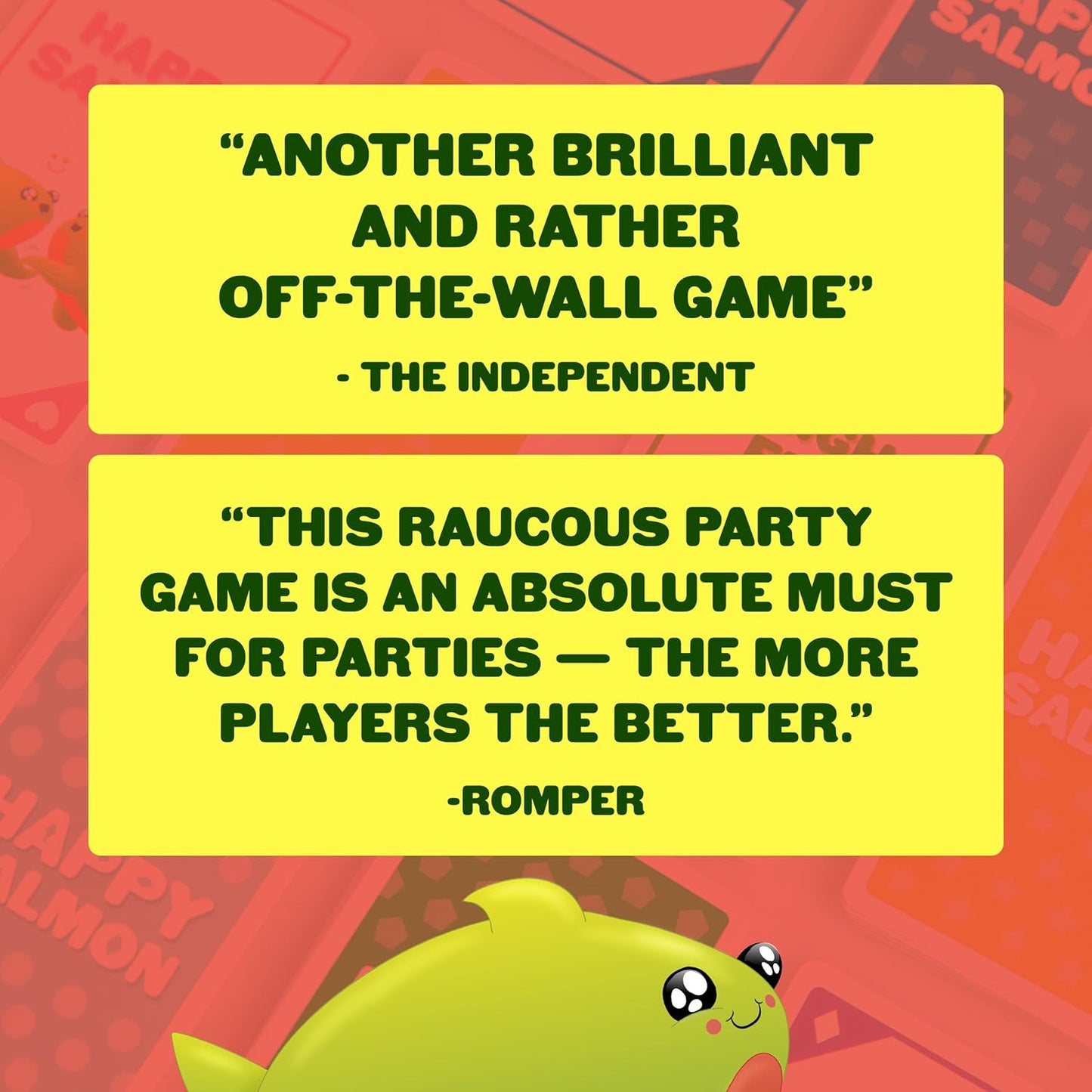 Exploding Kittens Happy Salmon - 3-8 Players - Ages 6+ - 90 Second Rounds - Easy to Learn Quick Matching Card Game - Ideal for Party, Family Game Night, Kid and Adult