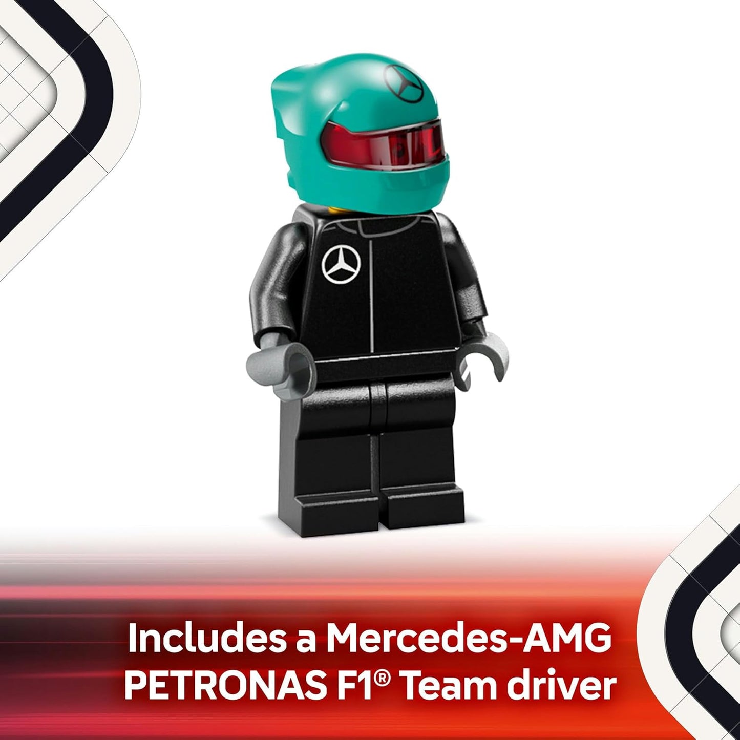 LEGO Speed Champions Mercedes-AMG F1 W15 Race Car Toy with a Collectible Formula 1 Driver Minifigure - Model Kits for 10+ Year Old Boys & Girls or Adult Motorsport Fans 77244