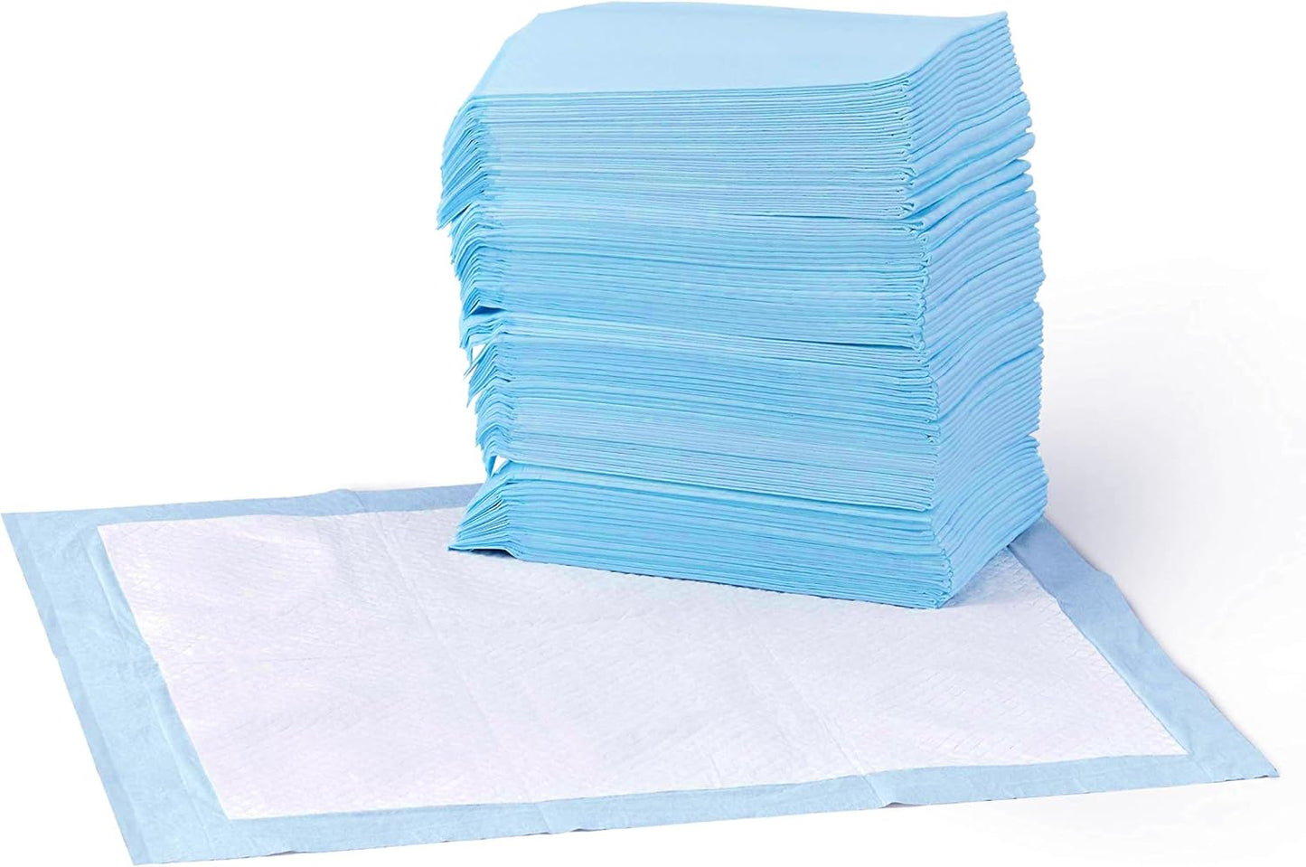 Dog and Puppy Training Pads, Leakproof, 5-Layer Design with Quick-Dry Surface, Regular, Pack of 50, Blue