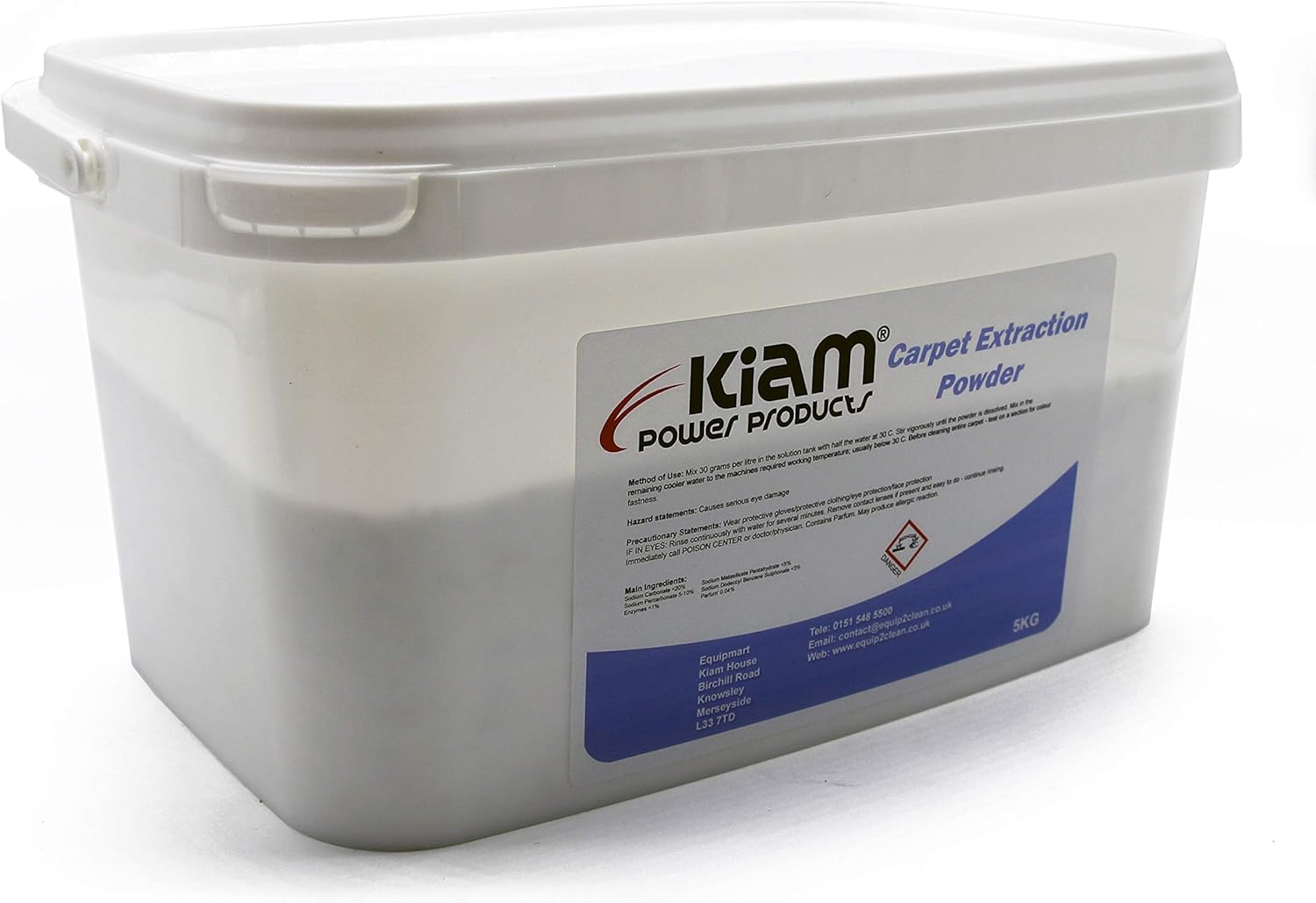 Kiam Power Products 5kg Carpet & Upholstery Detergent Cleaner Powder