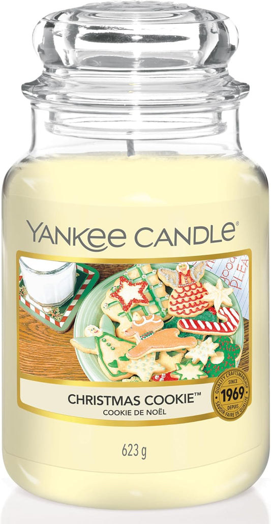 Yankee Candle Scented Candle | Christmas Cookie Large Jar Candle | Long Burning Candles: up to 150 Hours