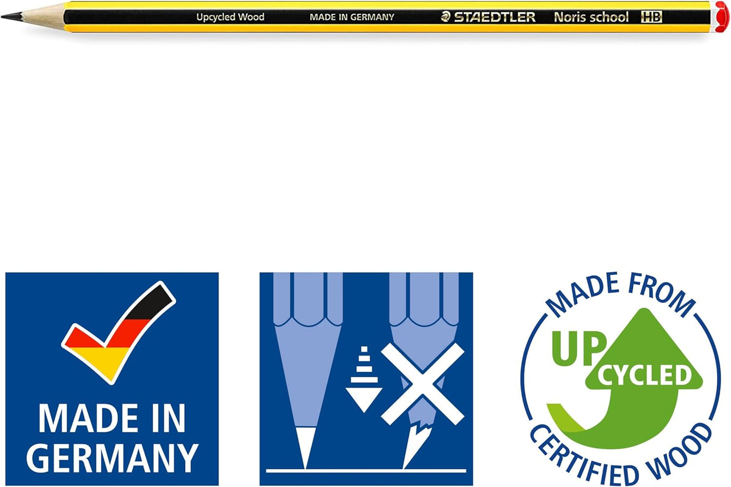 STAEDTLER 121-2 BK5D Noris School Graphite Pencils - HB Degree (Pack of 5), Grey