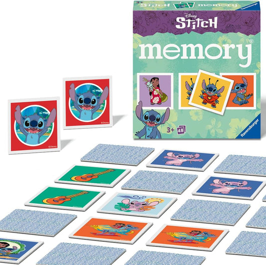 Ravensburger Disney Stitch Mini Memory Game - Matching Picture Snap Pairs Game for Kids Age 3 Years Up
