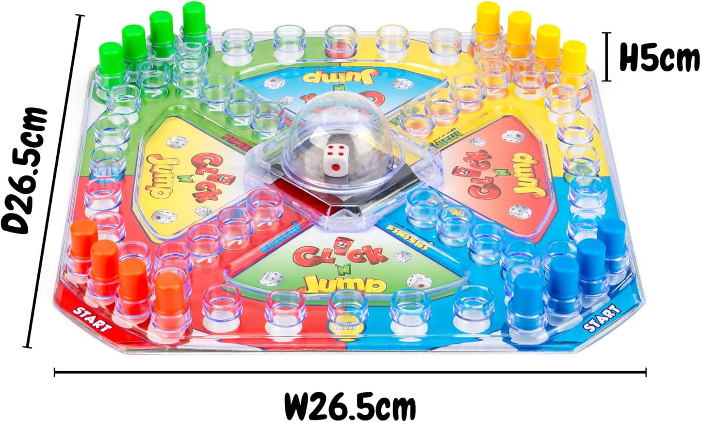 Toyrific | Complete Traditional Classic Family Game Board, Click and Jump Frustration, for Kids and Adults