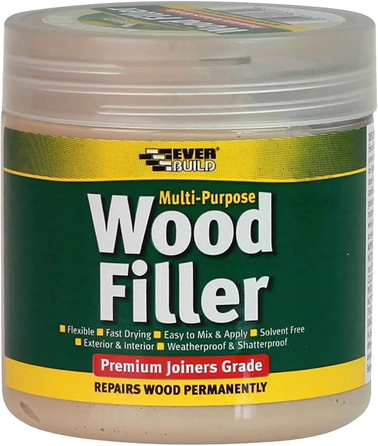 Everbuild Multipurpose Wood Filler – Suitable for Indoor and Outdoor Use – Sandable – Light Stainable – 250ml