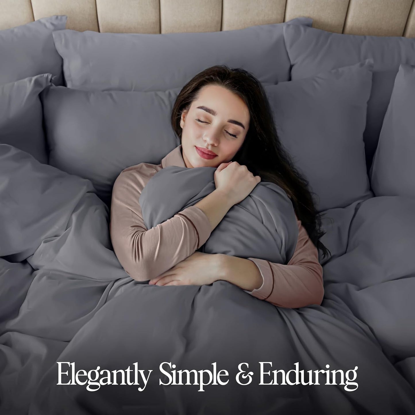 Utopia Bedding Duvet Cover Double - Soft Microfibre Polyester - Bedding Quilt Cover Set, with Pillow cases (Grey)