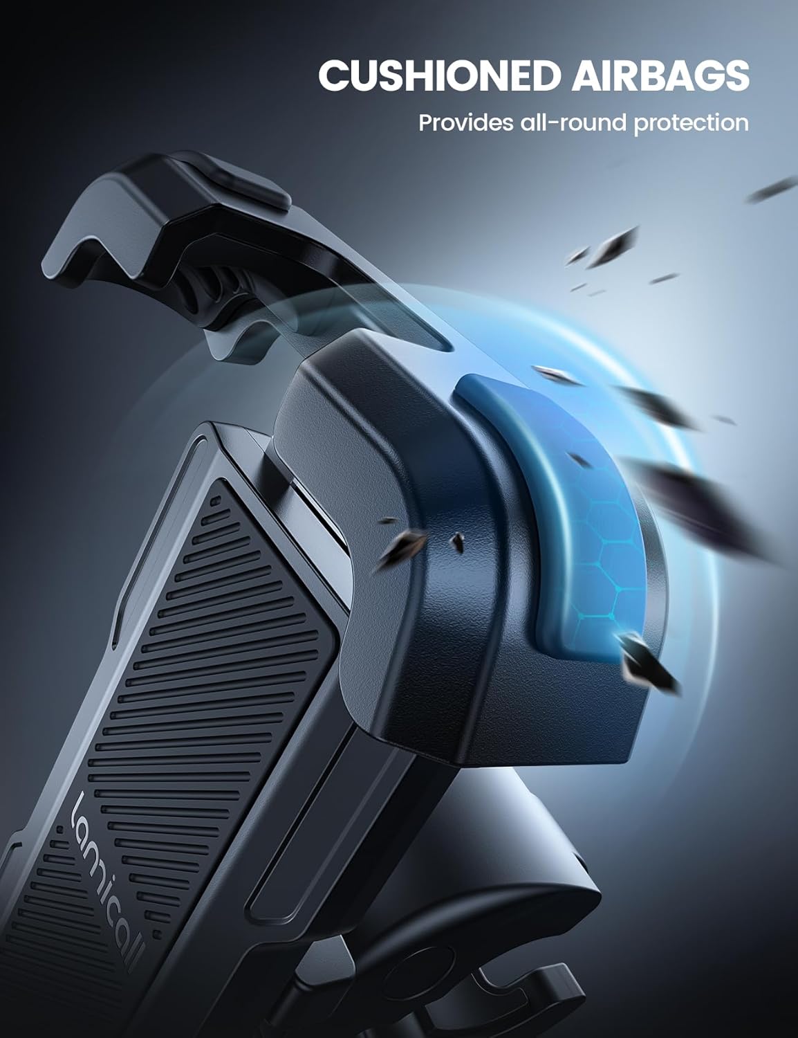 Lamicall Motorcycle Phone Holder Bike - Motorbike Phone Mount, Bike Phone Holder with Quick Release Handlebar Clamp for iPhone 16 15 14 Pro Max Plus, 13 12 11 Pro Max Mini, Xs XR X, SE, 4.7-6.8” Phone