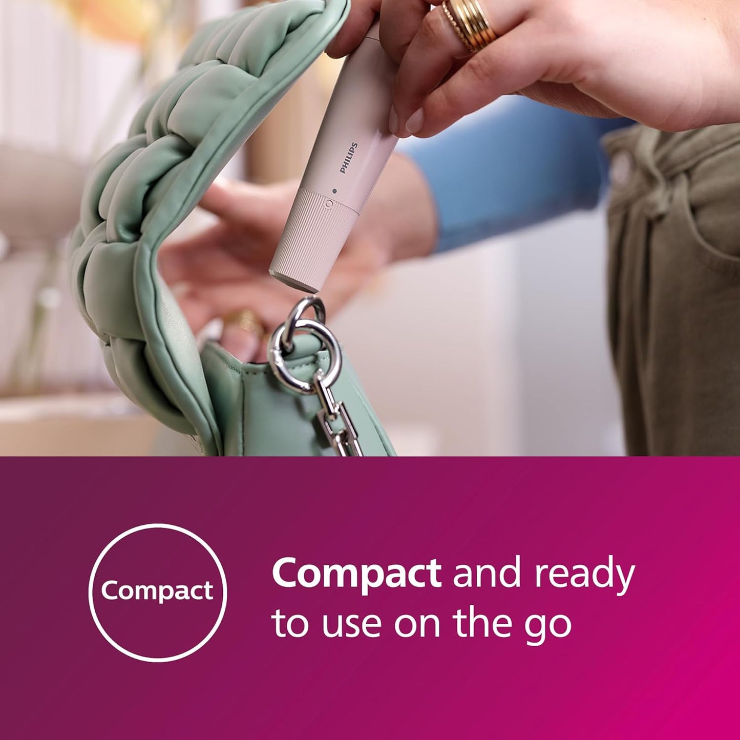 Philips Facial Hair Remover 5000 Series, Personal Groomer for Women, Cordless and Compact, with Hypoallergenic Head, Gentle and Quick Facial Hair Removal, Easy Finishing Touch-Ups, Model BRR454/00