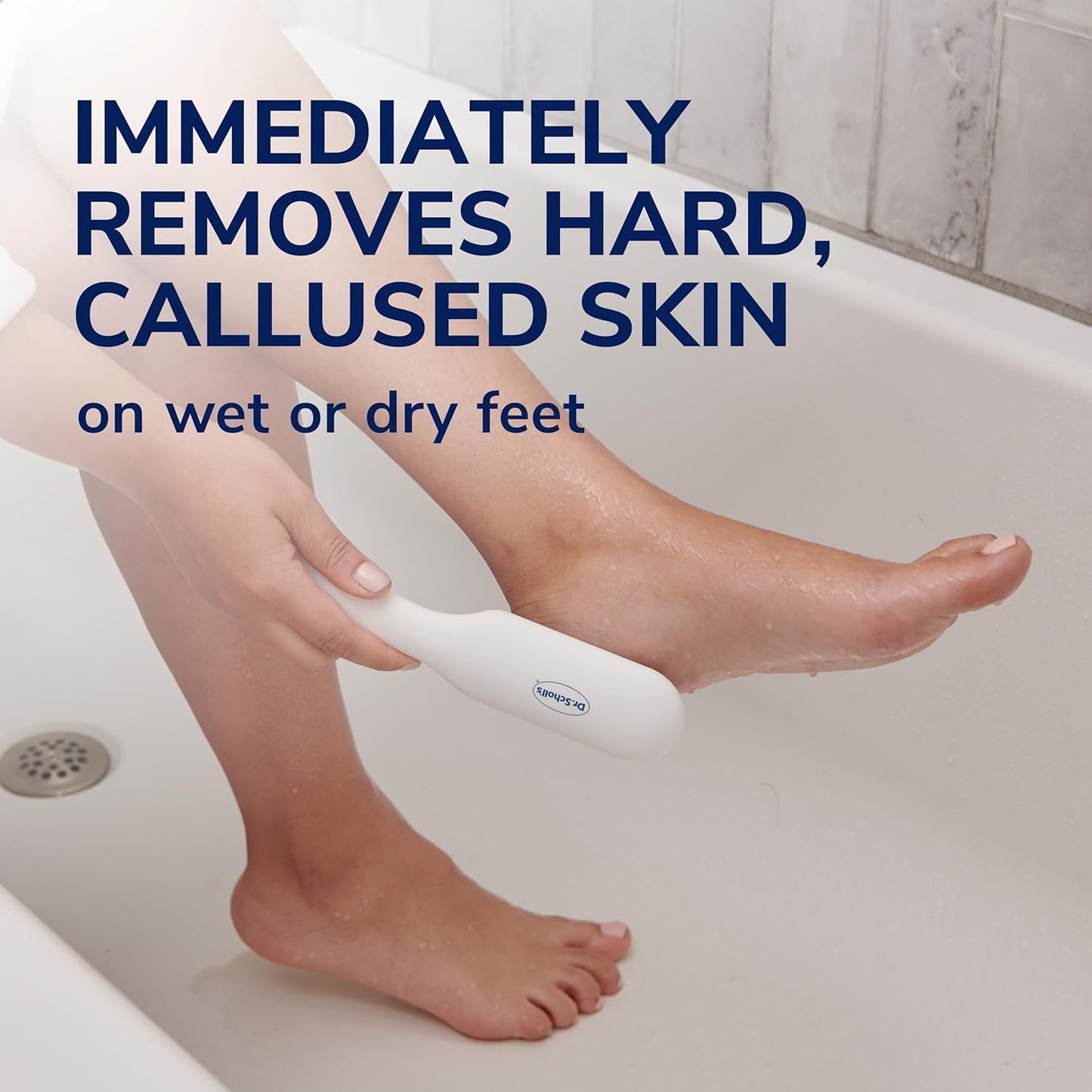 Scholl Nano-Glass Foot File and Callus Remover - Comfortable, Gentle Hard Skin and Callus Removal