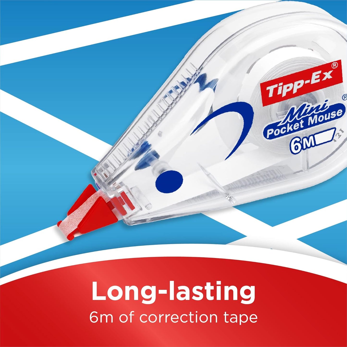 Bic Tipp-Ex Mini Pocket Mouse Correction Tape – Pack of 2 + 1,white