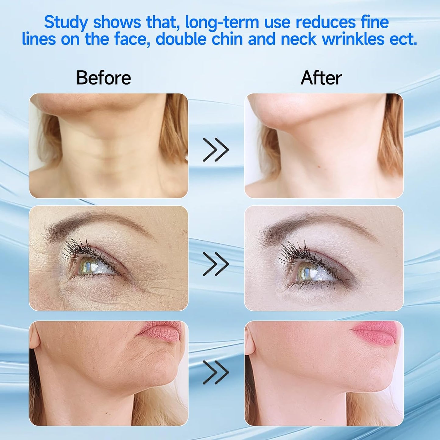 Face Massager, Electric Face Device with 3 Modes & 45°C for Skin Toning Beauty Devices, 7 Color Anti-Wrinkle Face Device & Neck Massage Facial Massager for Women