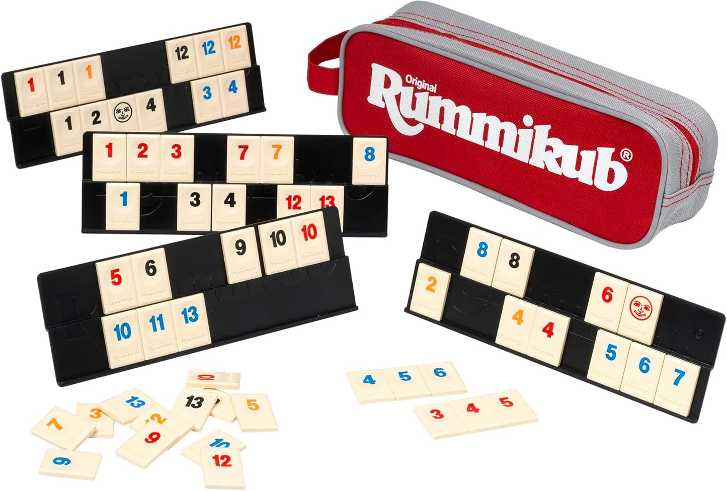 Ideal, Rummikub Mini Pouch Travel Game: Brings People Together, Family Strategy Games, for 2-4 Players, Ages 7+