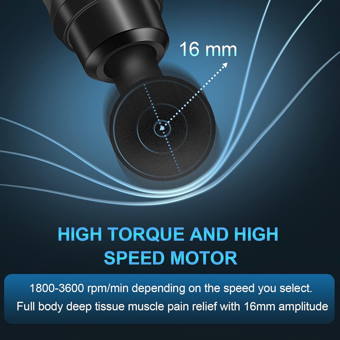 Massage Gun for Muscle Relaxation – 30-Speed Percussion Massager with LCD Touch Screen & 10 Attachment Heads – Quiet Operation for Shoulder, Back & Full Body (Black)