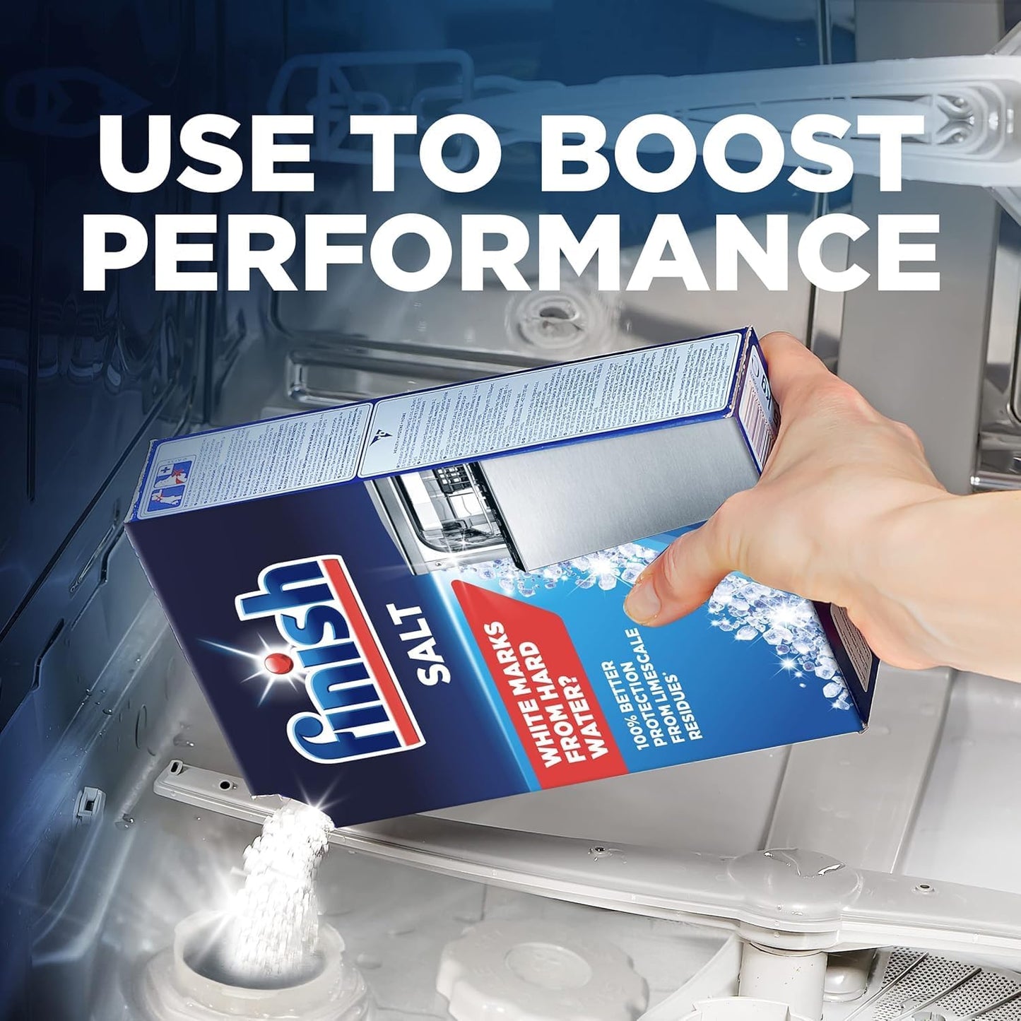 Finish Dishwasher Salt, Unscented Water Softener, Prevents Limescale and White Residue, 2Kg Box