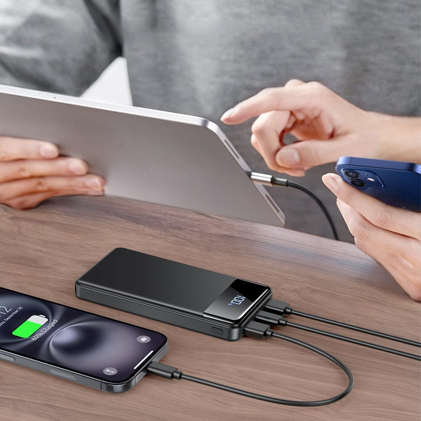 Power Bank, Portable Charger 12000mAh Fast Charging PD22.5W USB-C/USB-A Output, PowerBank Phone Battery Pack for iPhone 16 15 14 13 Plus Pro Max Mini Glaxy