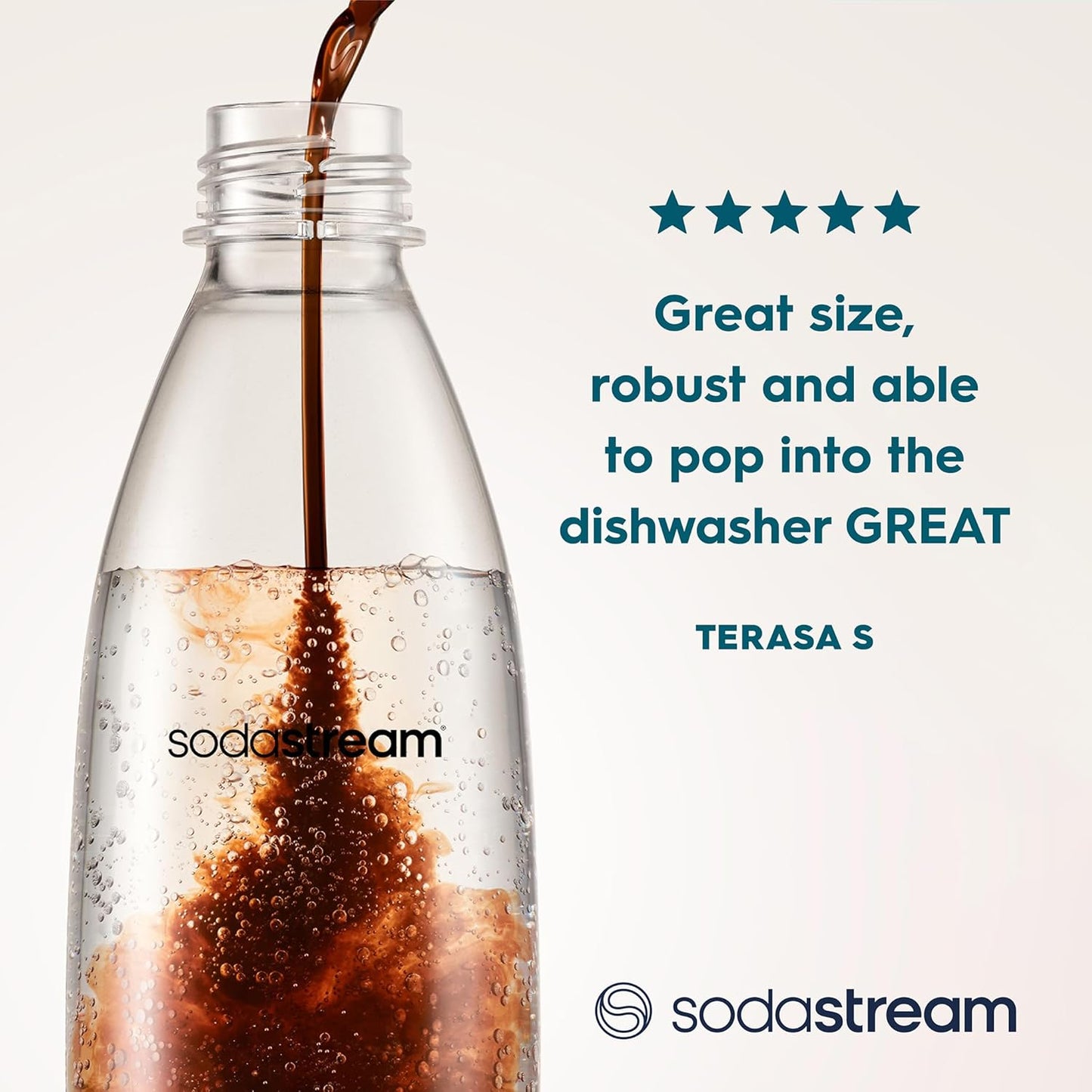 SodaStream 1 Litre Slim Reusable Dishwasher Safe Water Bottles Pack of 2 for Spirit, Terra, Art and Source Sparkling Water Makers for SodaStream Flavours - 2x 1 Litre Water, Black