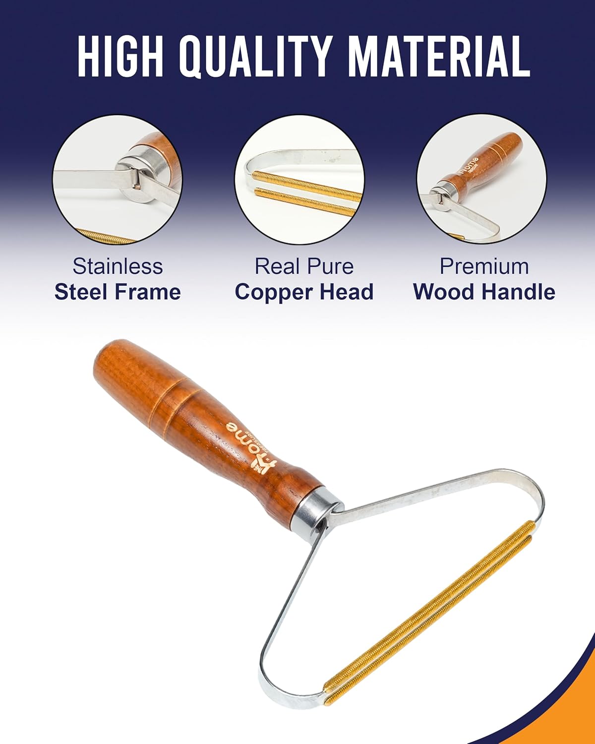 1 Pcs Double-Sided Carpet Scraper Tool & Lint Remover with Ergonomic Elegant Handle | Pet Hair Remover, Carpet Brush & Fabric Depiller for Clothes & Rugs Brush | Perfect for Homes, Cars & Workspaces