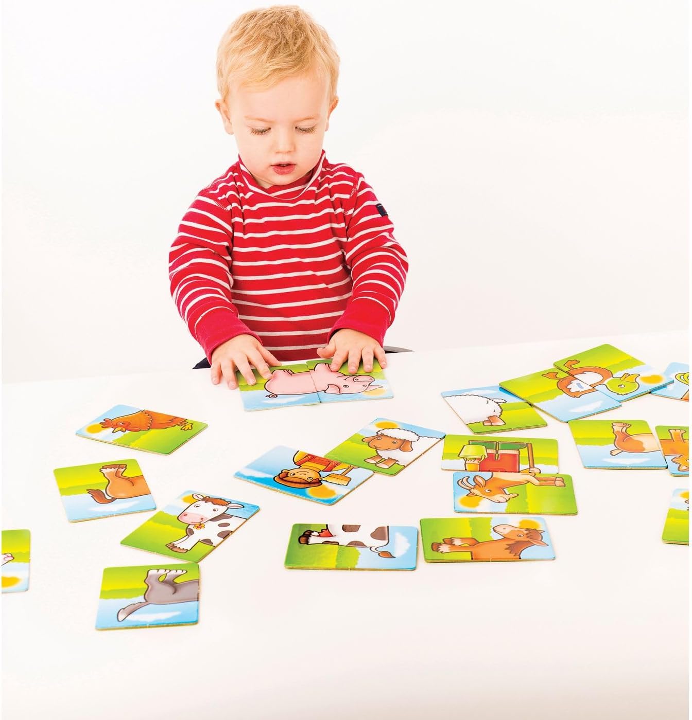 Orchard Toys Farmyard Heads and Tails Game, Memory & Matching Pairs Card Game, Educational Games and Toys for Toddler and Preschool, 18-Month-Old and Up