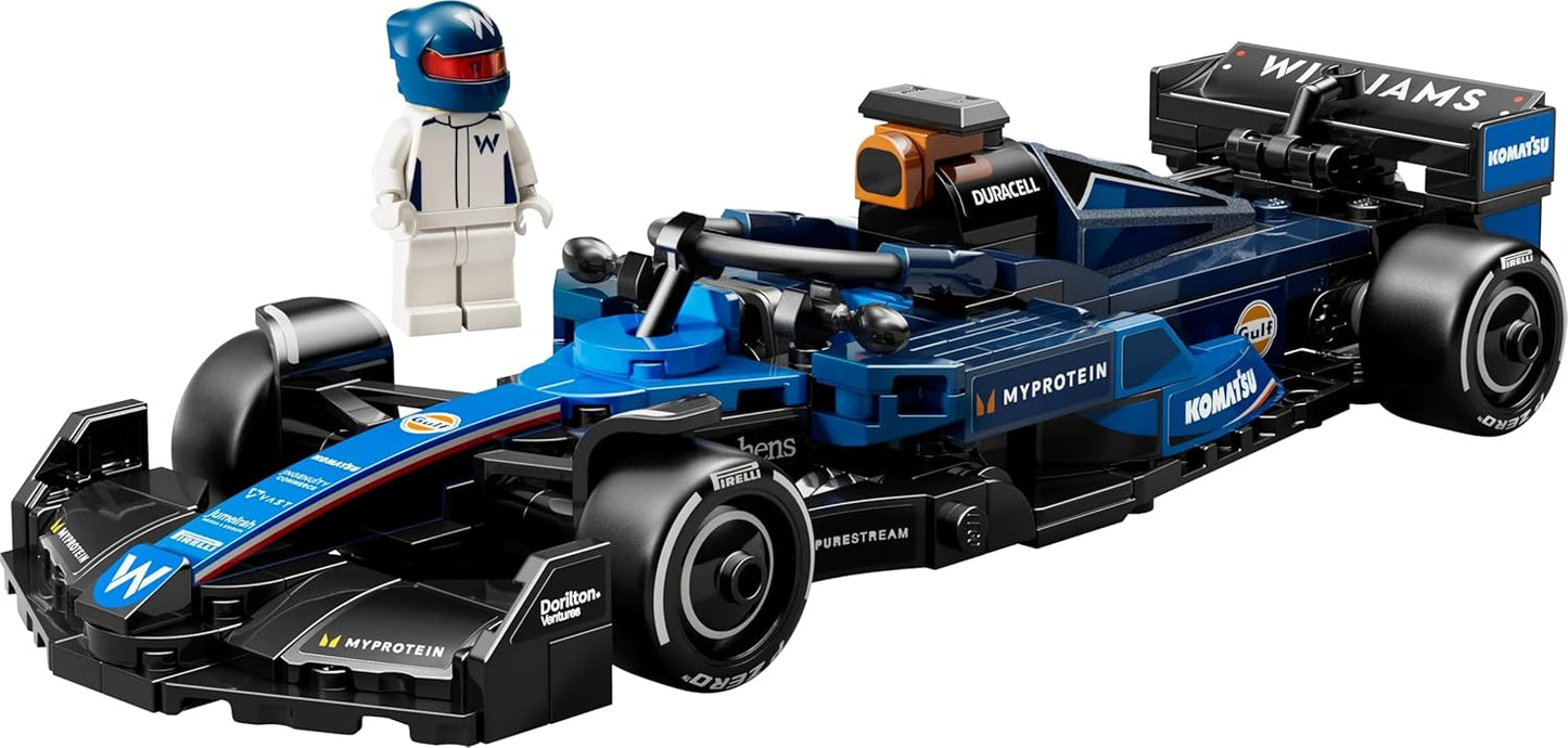 LEGO Speed Champions Williams Racing FW46 F1 Race Car Toy with a Collectible Formula 1 Driver Minifigure - Model Kits for 10+ Year Old Boys & Girls or Adult Motorsport Fans 77249