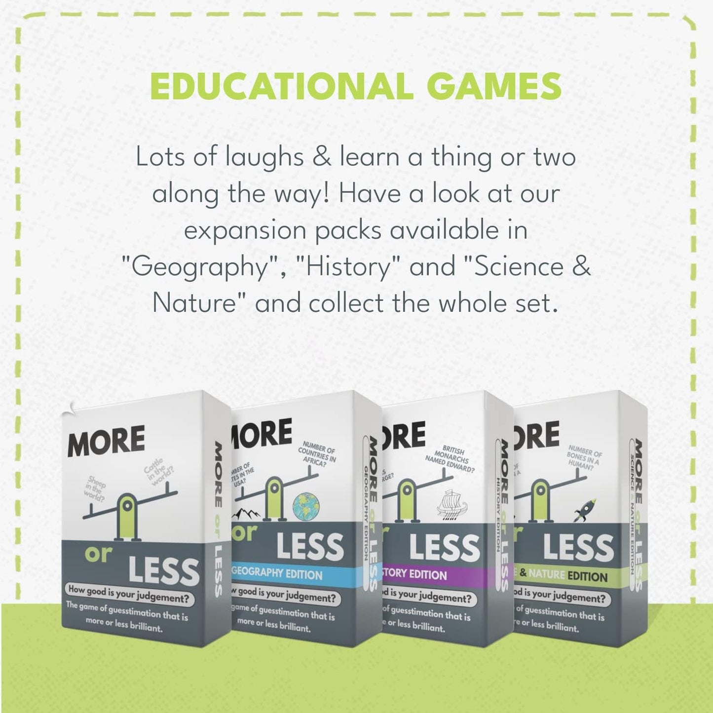 More or Less First Edition Card Game - How Good Is Your Judgement? 2 Players + | Travel & Pocket Card Game for Kids, Teens & Adults | Play Anywhere