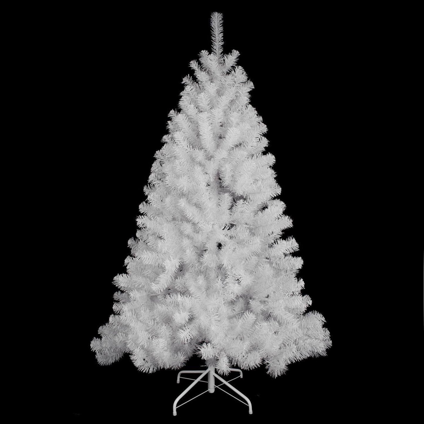 Shatchi 7FT / 2.1M Alaskan Pine White Artificial Christmas Tree Bushy, 800 Tips Xmas Home Decorations, PVC, 210CM / 7FT White