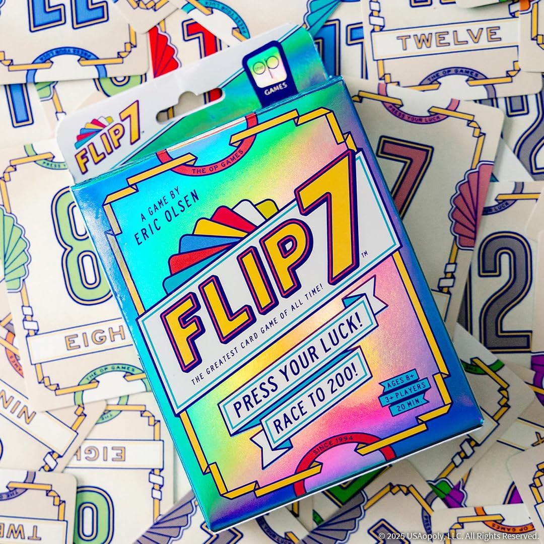 USAopoly | Flip 7 | Party Card Game | Ages 8+ | 3+ Players | 20 Minutes Playing Time, New