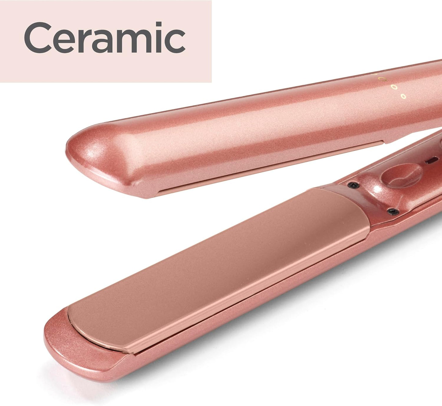 BaByliss Rose Gold Hair Straighteners - Ceramic Plates for Smooth Styling, Multi-Voltage Worldwide use, Ultra-Fast 15 Second Heat Up, 3 Heat Settings Up to 235°C, 2598BU