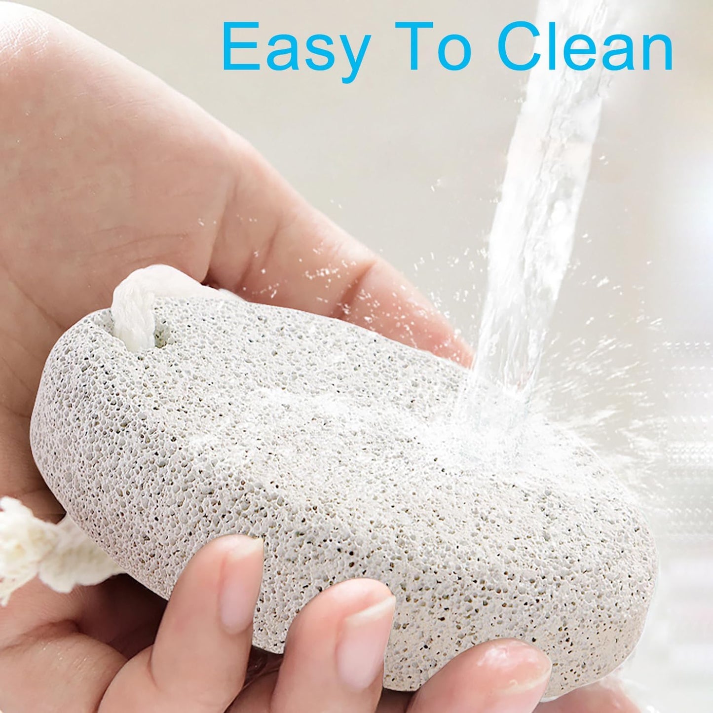 zoerbufan Pumice Stone for Feet/Hands/Body, Natural Lava Pumice Stone for Dead Hard Skin Removal, Foot Scrubber, White Calluse Remover, Foot File for Men/Women for Exfoliation