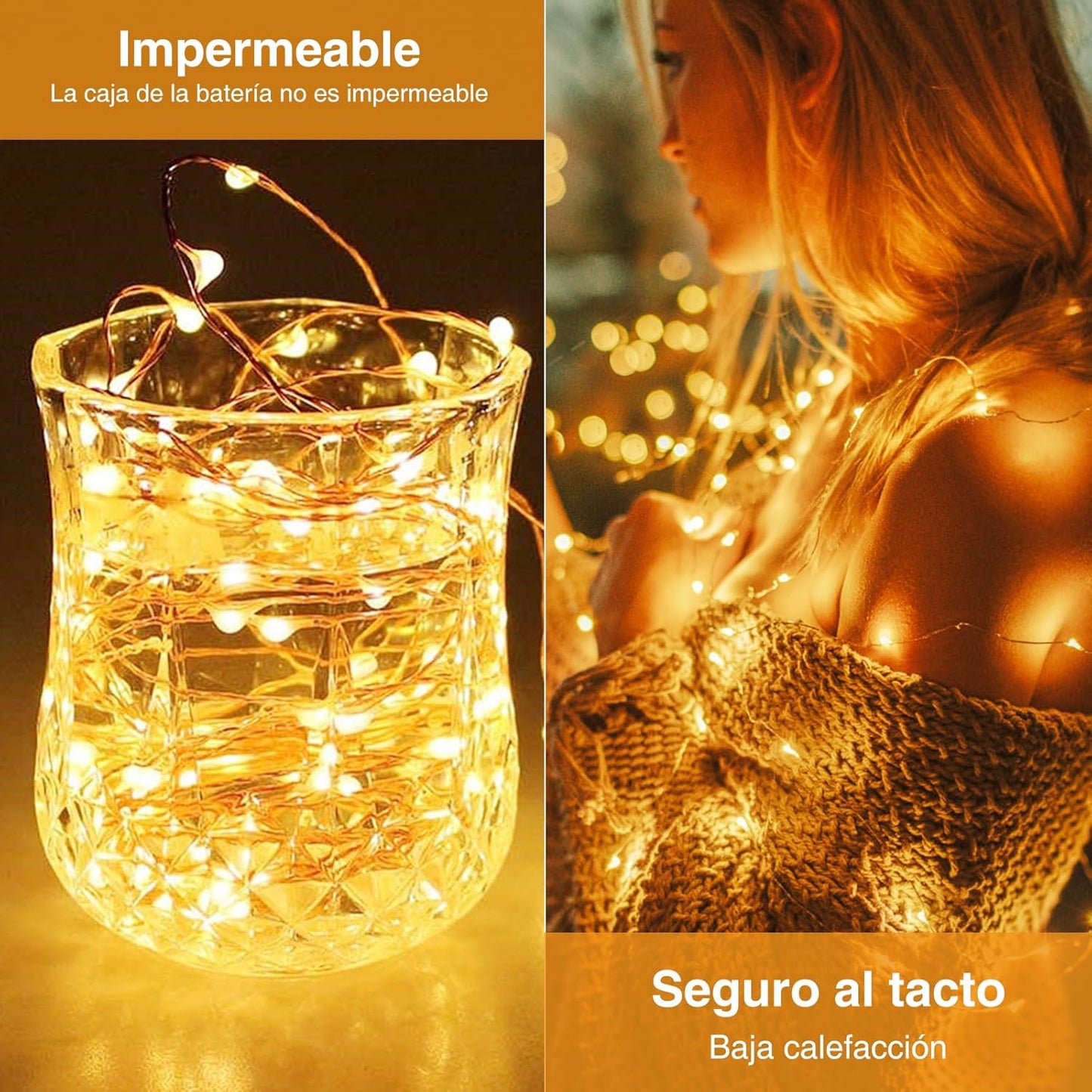 litogo Battery Fairy Lights Indoor with Timer, 3M 30LED String Lights Battery Operated, Waterproof Copper Wire Christmas Lights for Outdoor Bedroom Party Wedding Decorations, Warm White