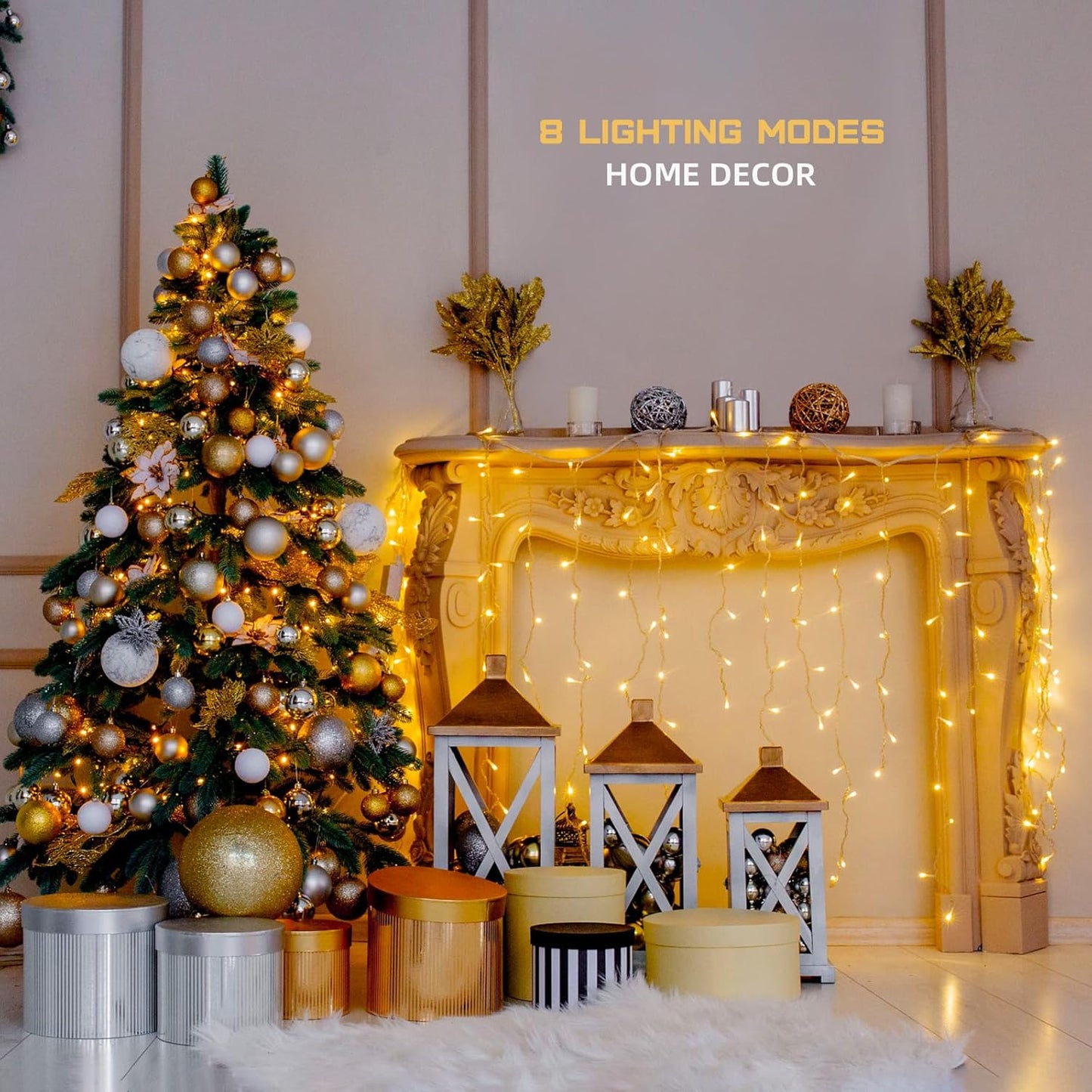 Zorela Fairy Lights Plug in, 15M 120 LED Indoor String Fairy Lights Mains Powered, Outdoor Fairy Twinkle Lights Christmas Lights 8 Modes IP44 Connectable for Bedroom, Garden, Party, Camping