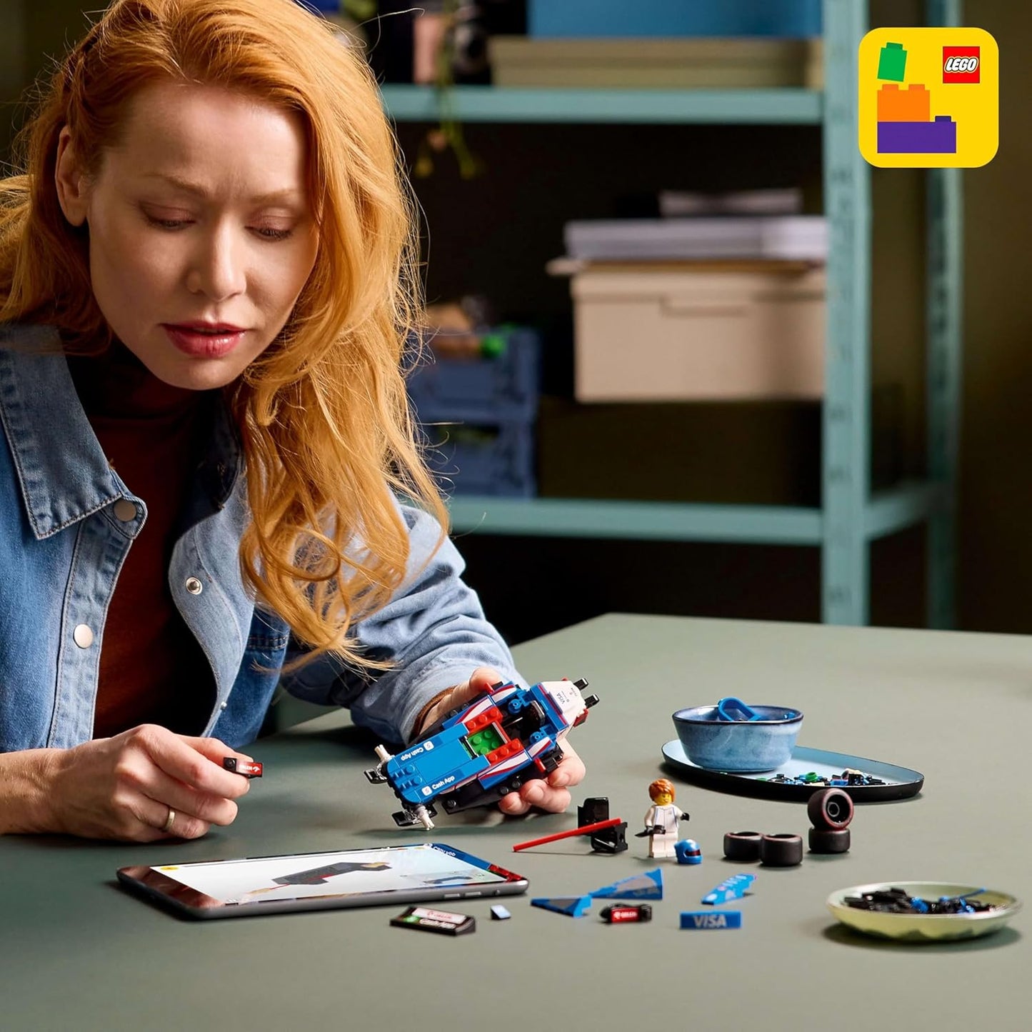 LEGO Speed Champions Visa Cash App RB VCARB 01 F1 Race Car Model Set for Adults, with a Collectible Driver Minifigure - Gift Idea for Men, Women & Teenage Motorsports Fans 77246