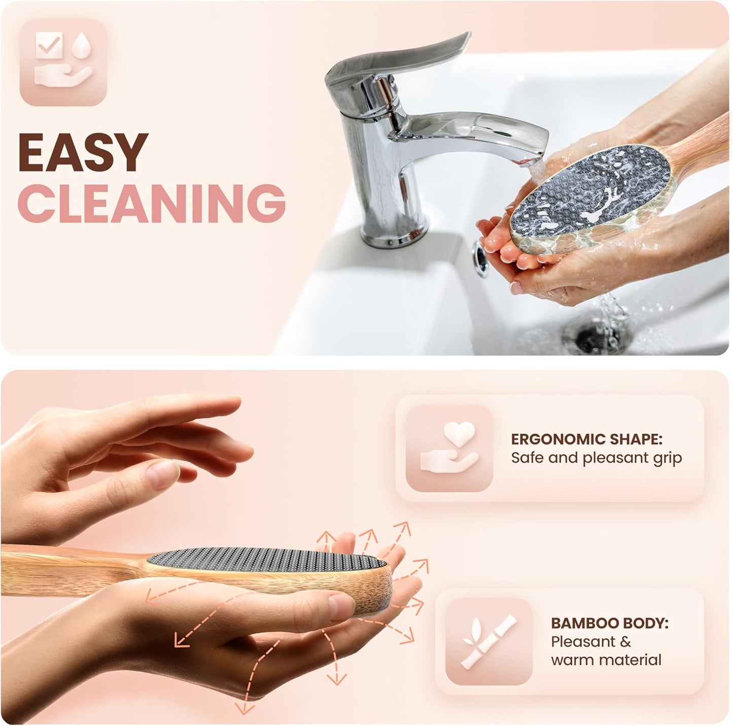 BAMBUA Foot File - [100% Anti-Callus Effect] Callus Remover for Feet - Effective Foot Scraper - Pedicure Foot Files for Hard Skin Remover Foot Scrub - Pumice Stone for Feet - Foot Scrubber (Black)