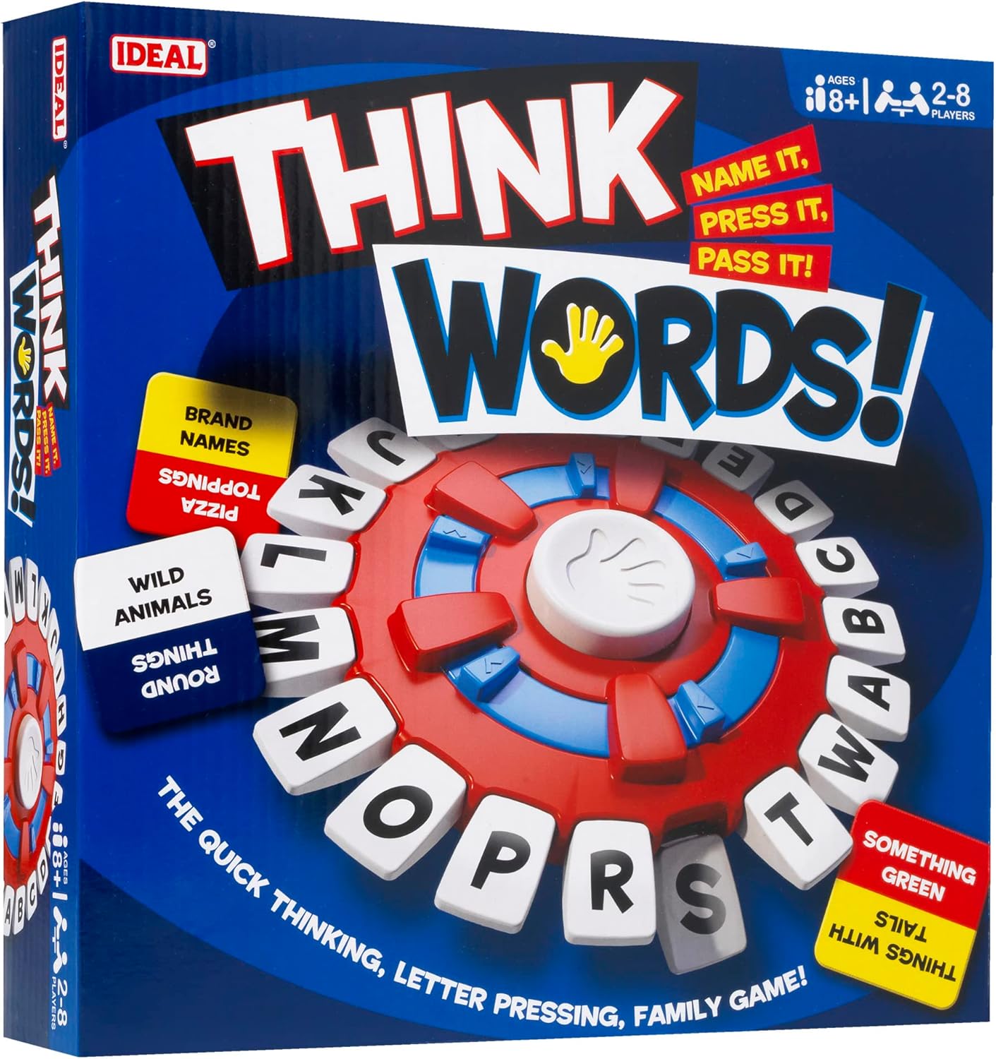 Ideal | Think Words: The quick thinking, letter pressing game! | Family Games | For 2-8 Players | Ages 8+