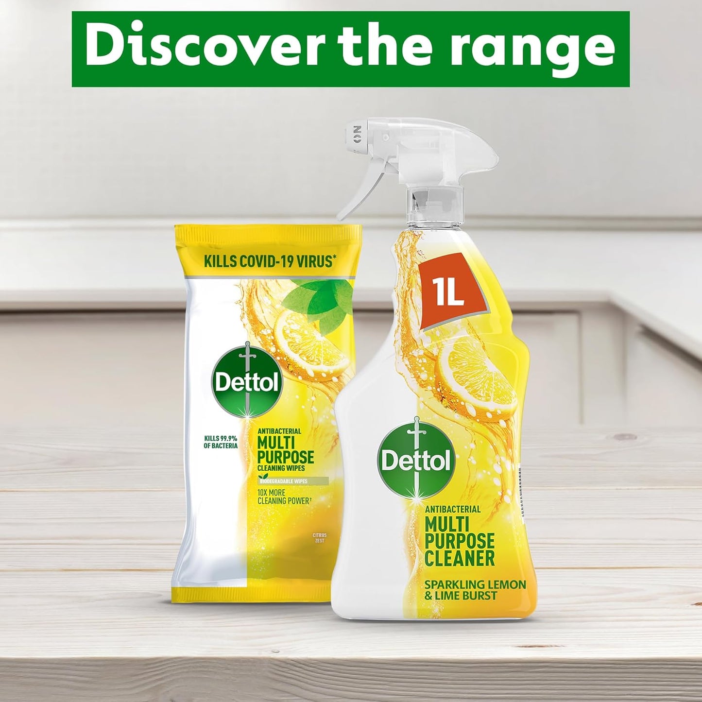 Dettol Antibacterial Multipurpose Cleaning Wipes, Citrus Zest Fragrance, Multipack of 3 x 105 Wipes, Total 315 Wipes