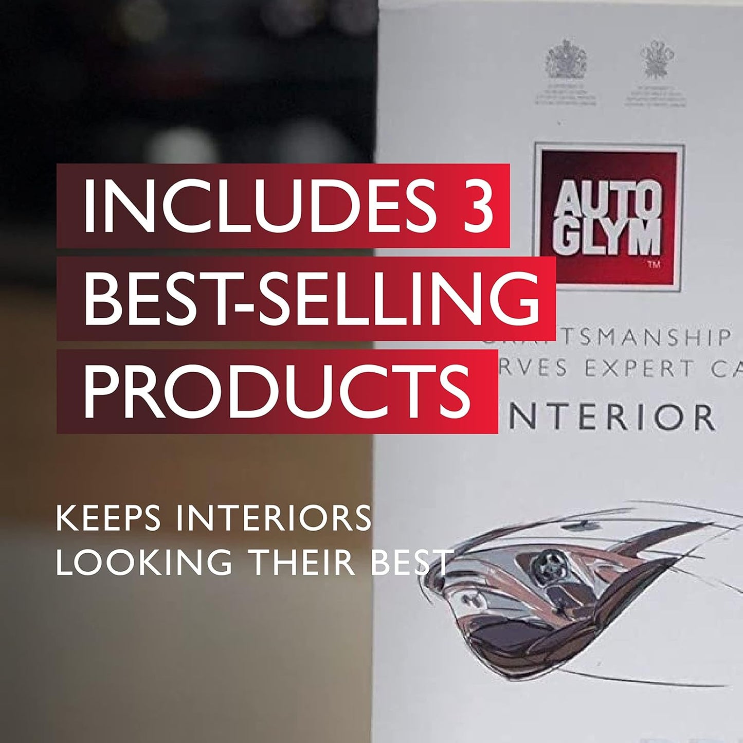 Autoglym The Collection - Perfect Interiors -- The Ideal Car Cleaning Kit That Includes Interior Shampoo, Fast Glass, and Vinyl & Rubber Care