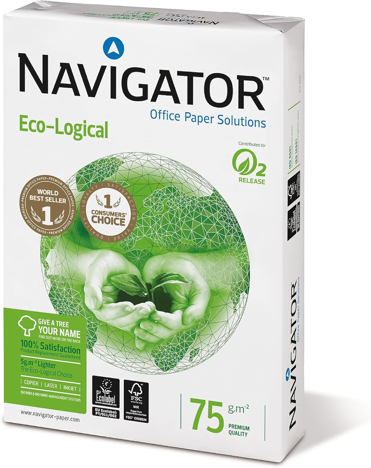 Navigator NAVA475-REAM Eco-Logical Paper A4 75gsm 1 ream (500 sheets)