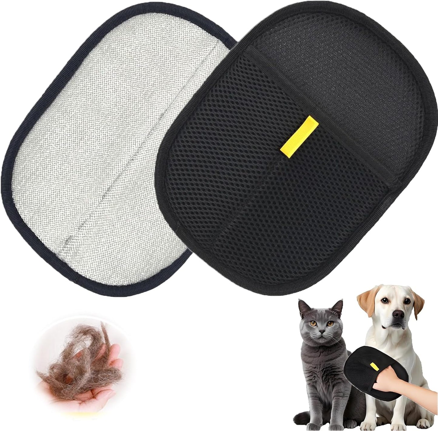 2 PCS Static Removal Gloves Pet Hair,Cat Grooming Glove, Dog Grooming Glove Set, Cat Gloves Grooming Set Reusable Pet Hair Remover Gloves, Versatile Grooming Gloves for Grooming, Deshedding, Washing