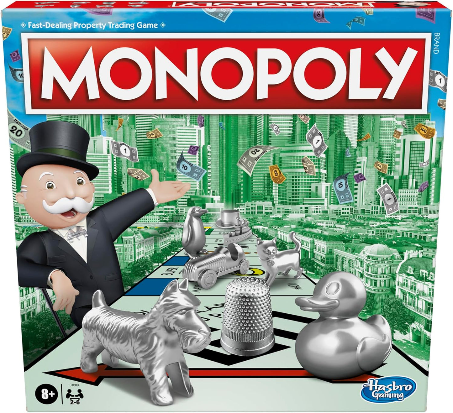 Hasbro Gaming Monopoly, Strategy Board Game for 8+ Year Old Kids, 2-6 Players, Family Games for Children and Adults