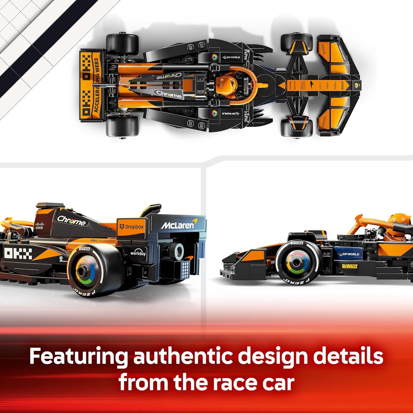 LEGO Speed Champions McLaren F1 Team MCL38 Race Car Toy with a Collectible Formula 1 Driver Minifigure - Model Kits for 10+ Year Old Boys & Girls or Adult Motorsport Fans 77251