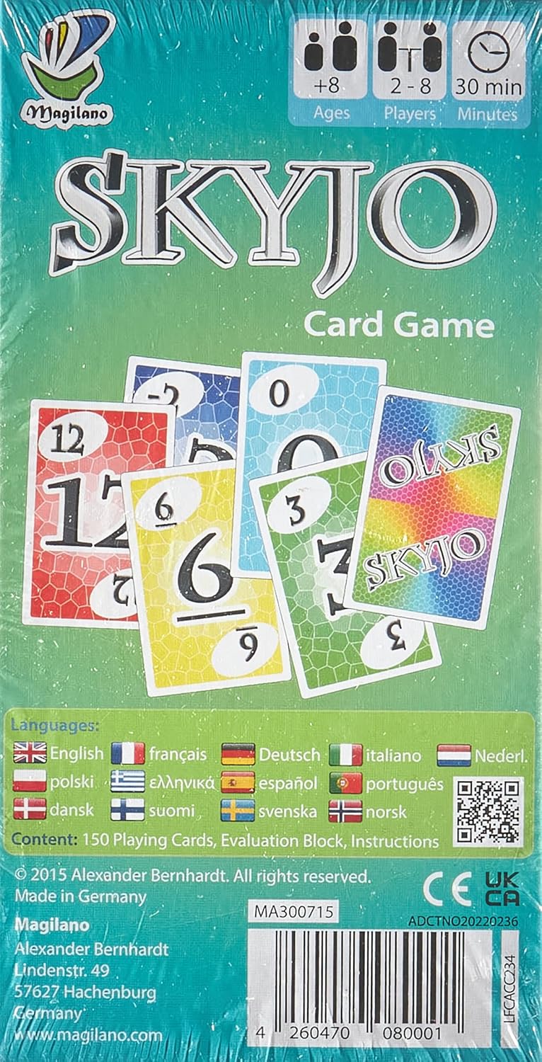 SKYJO by Magilano - The entertaining card game for kids and adults. The ideal game for fun, entertaining and exciting hours of play with friends and family.