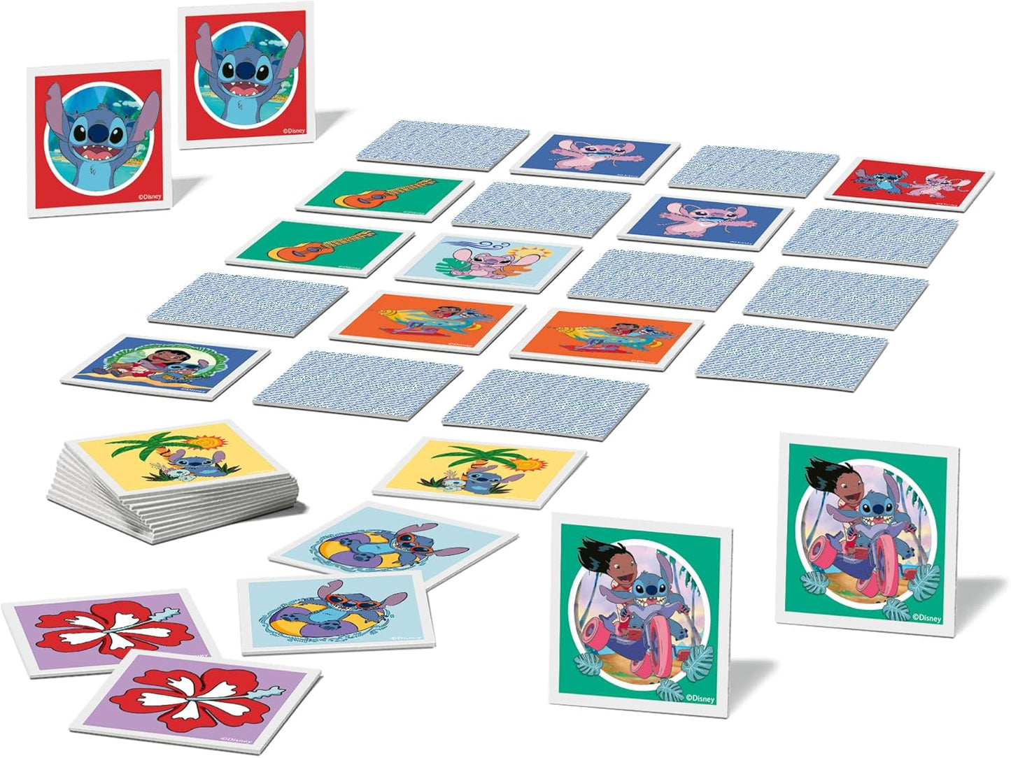 Ravensburger Disney Stitch Mini Memory Game - Matching Picture Snap Pairs Game for Kids Age 3 Years Up