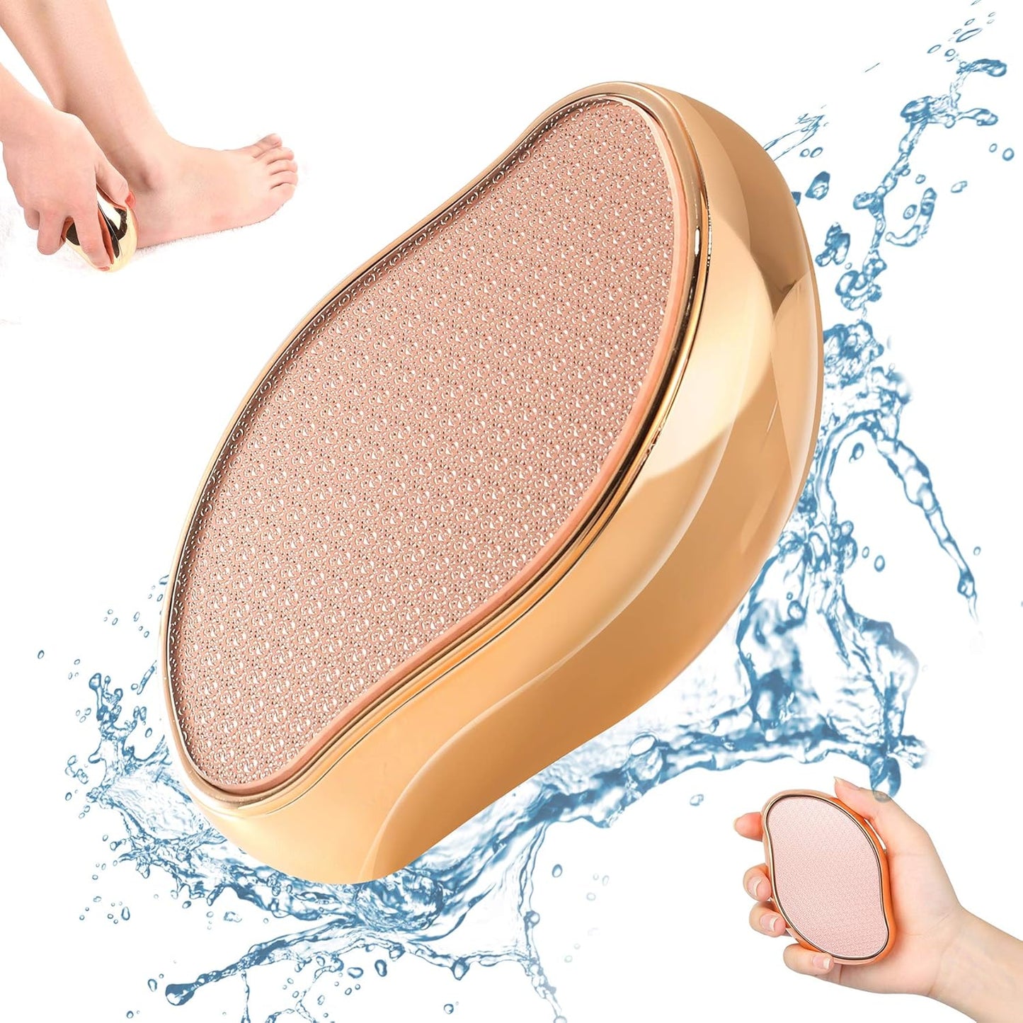 BEZOX 2-in-1 Nano Glass Foot File – Gentle Exfoliating Tool for Smooth Feet – Perfect for Home Spa and Travel Use