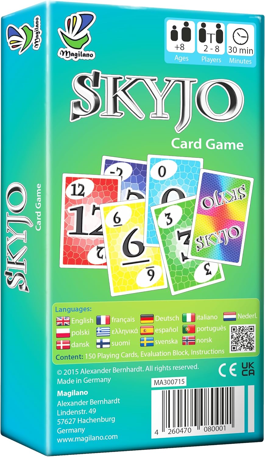SKYJO by Magilano - The entertaining card game for kids and adults. The ideal game for fun, entertaining and exciting hours of play with friends and family.