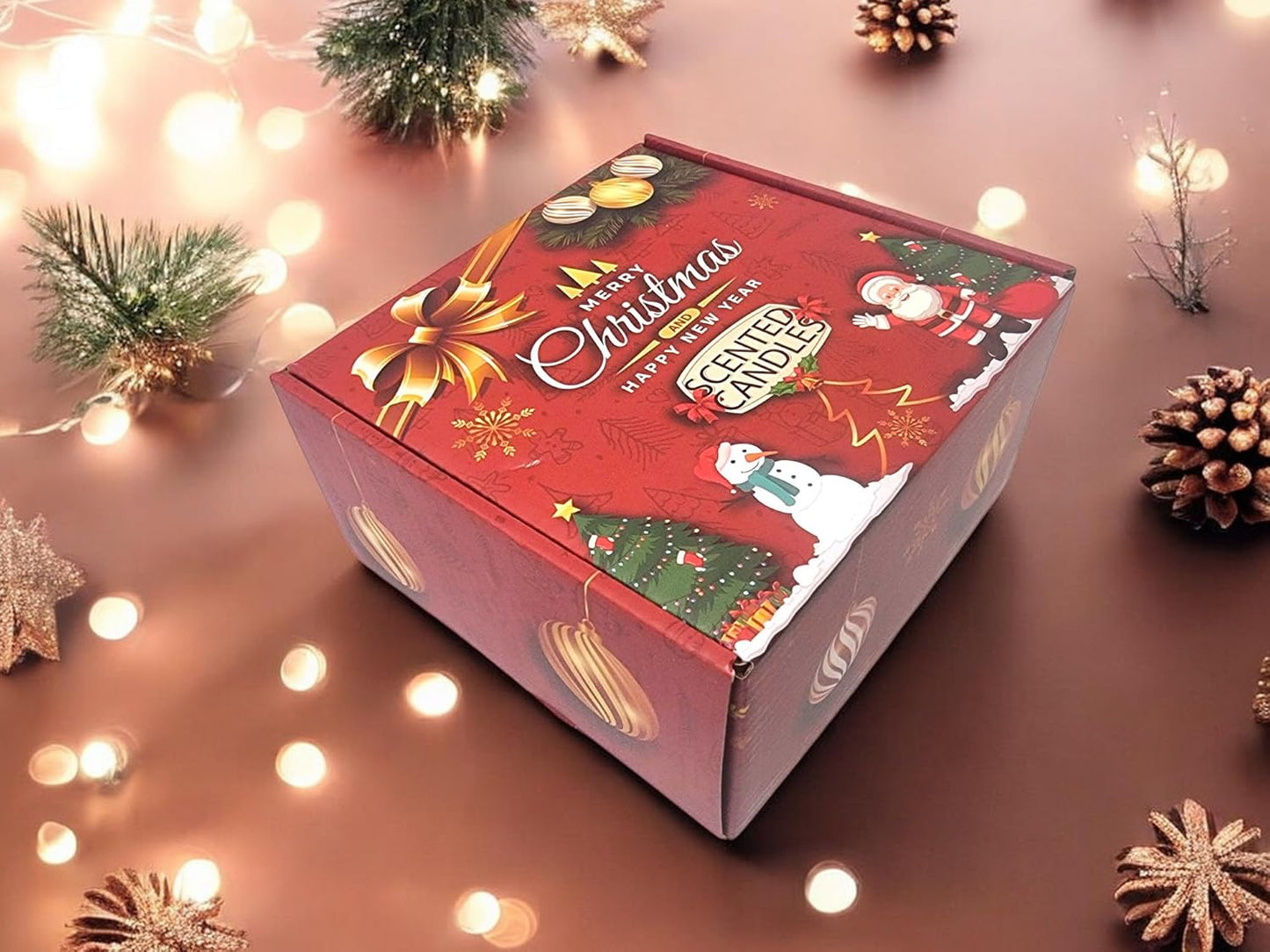 Christmas Scented Candle Gift Set for Women – 4 Pack Large 4oz Soy Wax Aromatherapy Candles in Decorative Metal Tins, Relaxing Xmas Gifts for Her, Mum, Birthday & Mother’s Day Present