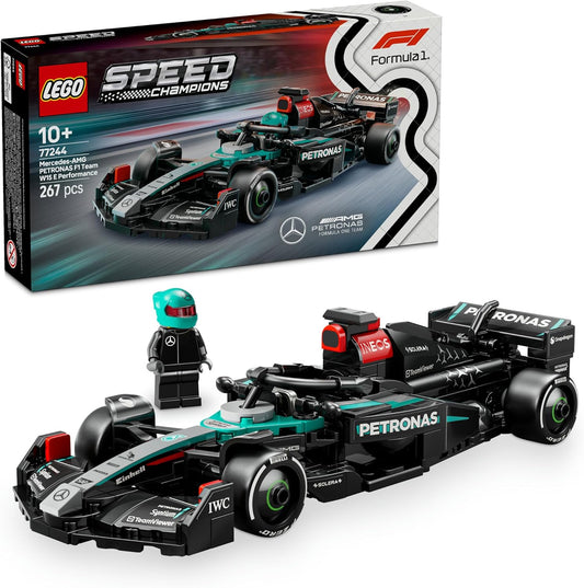 LEGO Speed Champions Mercedes-AMG F1 W15 Race Car Toy with a Collectible Formula 1 Driver Minifigure - Model Kits for 10+ Year Old Boys & Girls or Adult Motorsport Fans 77244