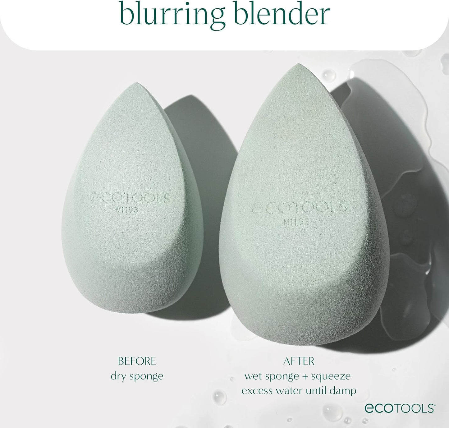 EcoTools Blurring Blender Makeup Sponge, Makeup Blending Sponge For Blurred Skin, For Liquid & Cream Foundation, Cloud Coverage Memory Foam, Eco Friendly, Latex Free, Cruelty-Free & Vegan 1 Count
