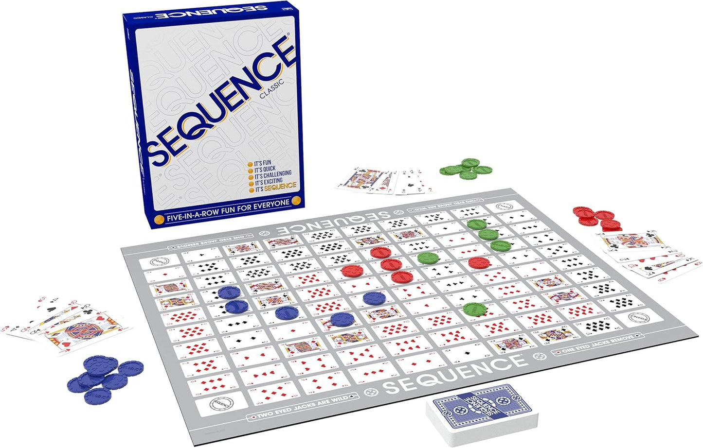 Goliath Games Sequence | Five-in-a-row Fun for Everyone! | Family Strategy Game | For 2 or More Players, Ages 7+, White